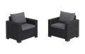 California Armchair x2 - Grey
