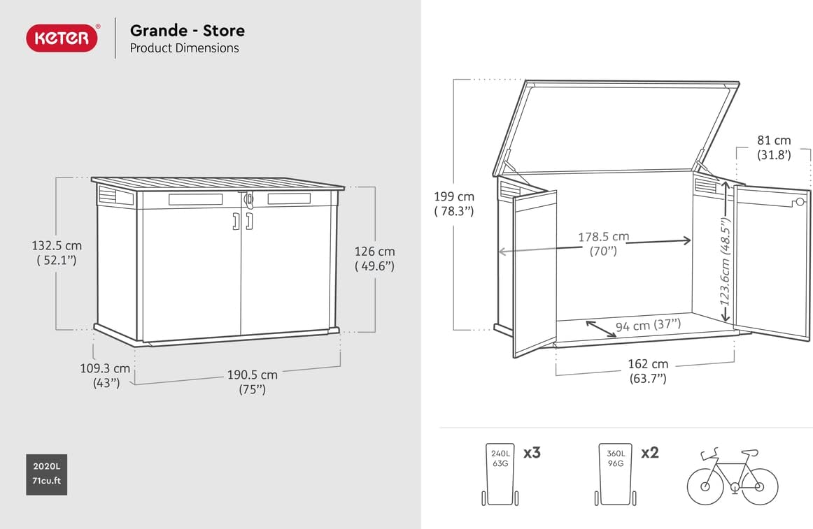 2020L Cortina Mega Polypropylene Storage Chest — Extra Large Outdoor Storage