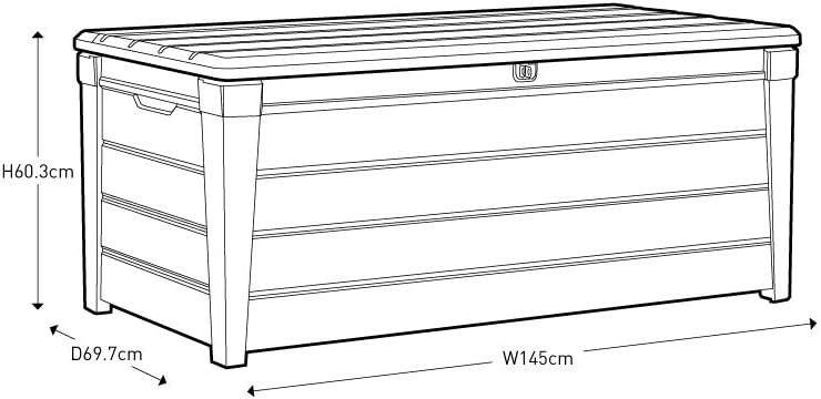 454L Brightwood Garden Storage Box — All-Weather, Fade-Free Outdoor Storage