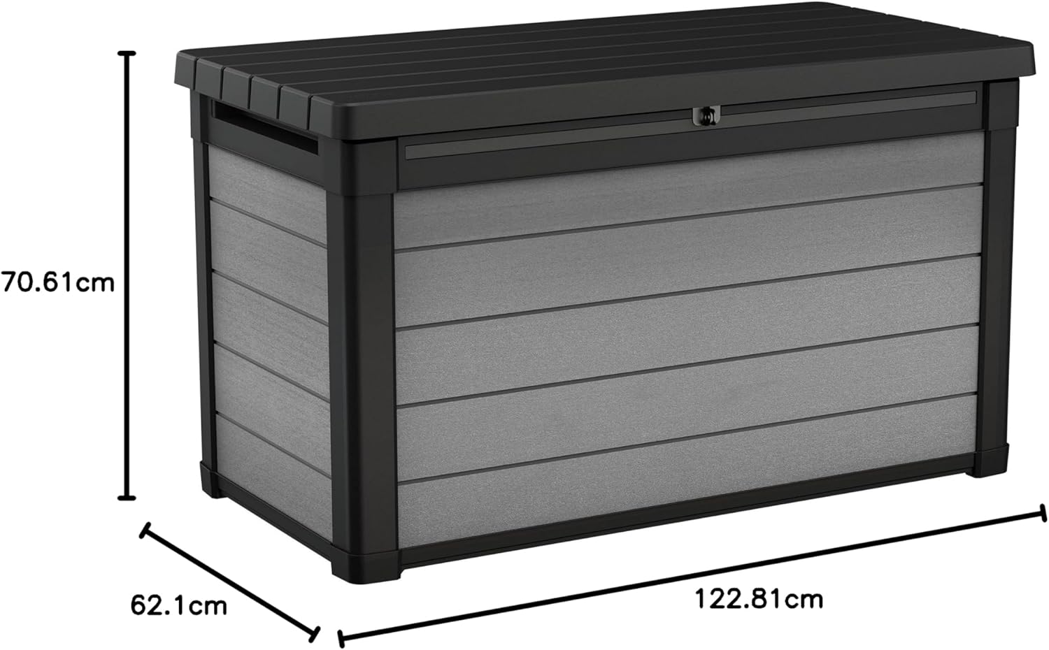 380L Denali Garden Cushion Storage Box — UV-Resistant Outdoor Storage