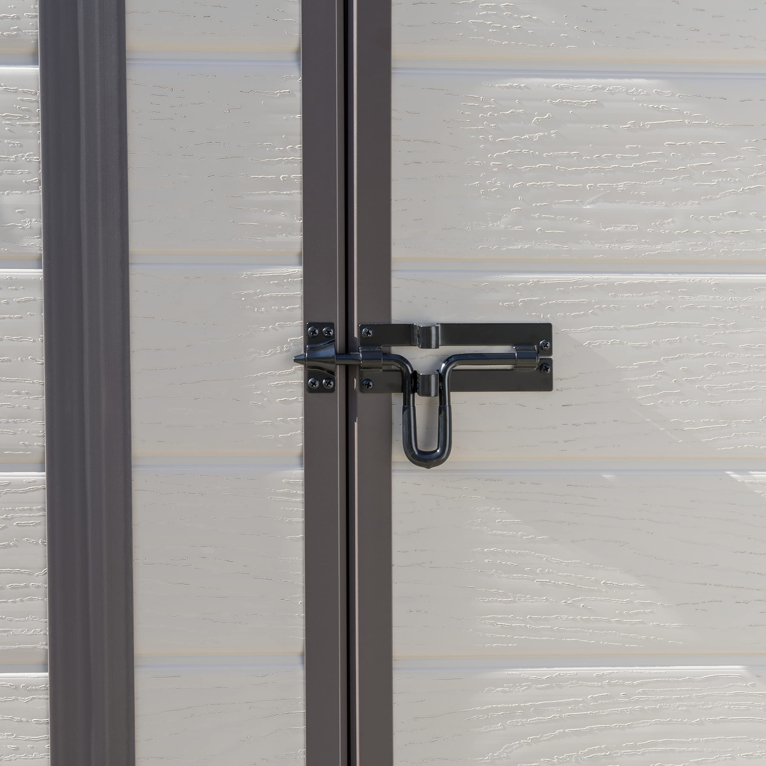 Keter Manor Outdoor Pent Single Door Garden Storage Shed 6 x 4ft Beige Brown Wood Effect