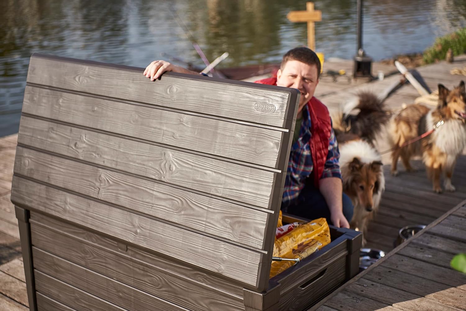 454L Brightwood Garden Storage Box — All-Weather, Fade-Free Outdoor Storage