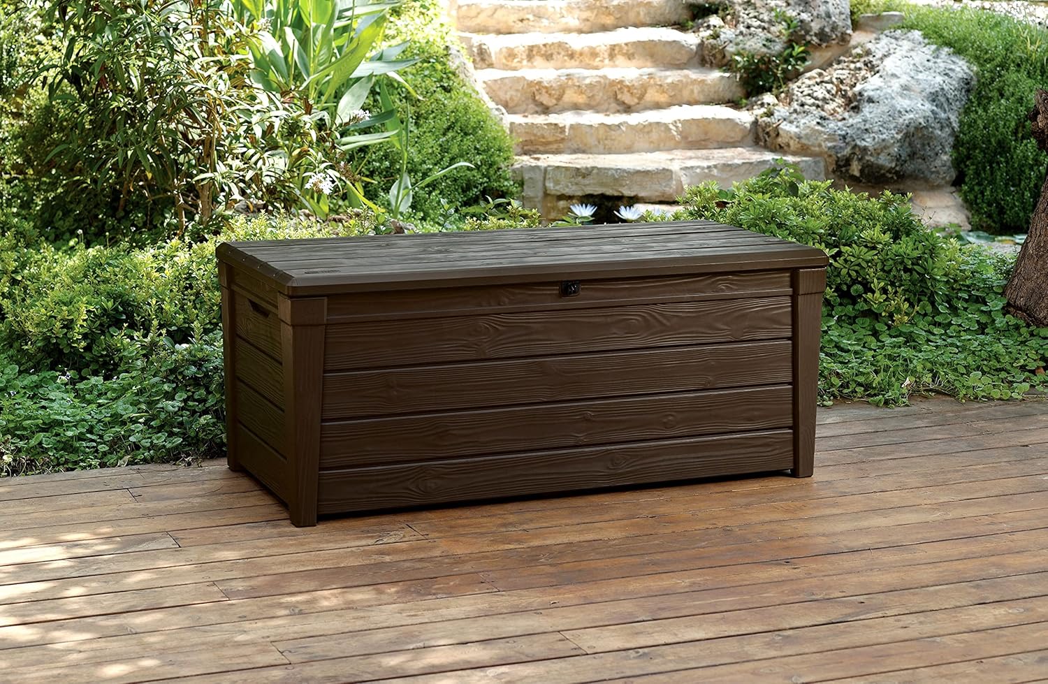 454L Brightwood Garden Storage Box — All-Weather, Fade-Free Outdoor Storage