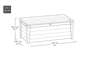 Brushwood 454L Storage Box - Grey