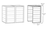 240L Bin Hideaway Extension - Grey
