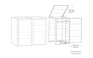 240L Bin Hideaway Extension - Grey