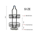 Three Layer Shower Organizer Caddy - Durable Iron Wall-Mounted Bathroom Storage and Shower Organizer for Essentials